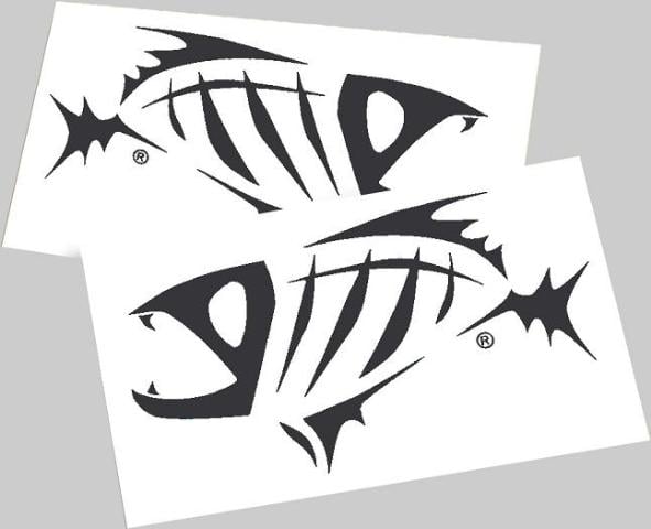 G. Loomis Skeleton Fish 17" Boat Decal Set