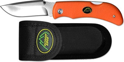 Outdoor Edge Knife Orange Folding Grip Hook bx