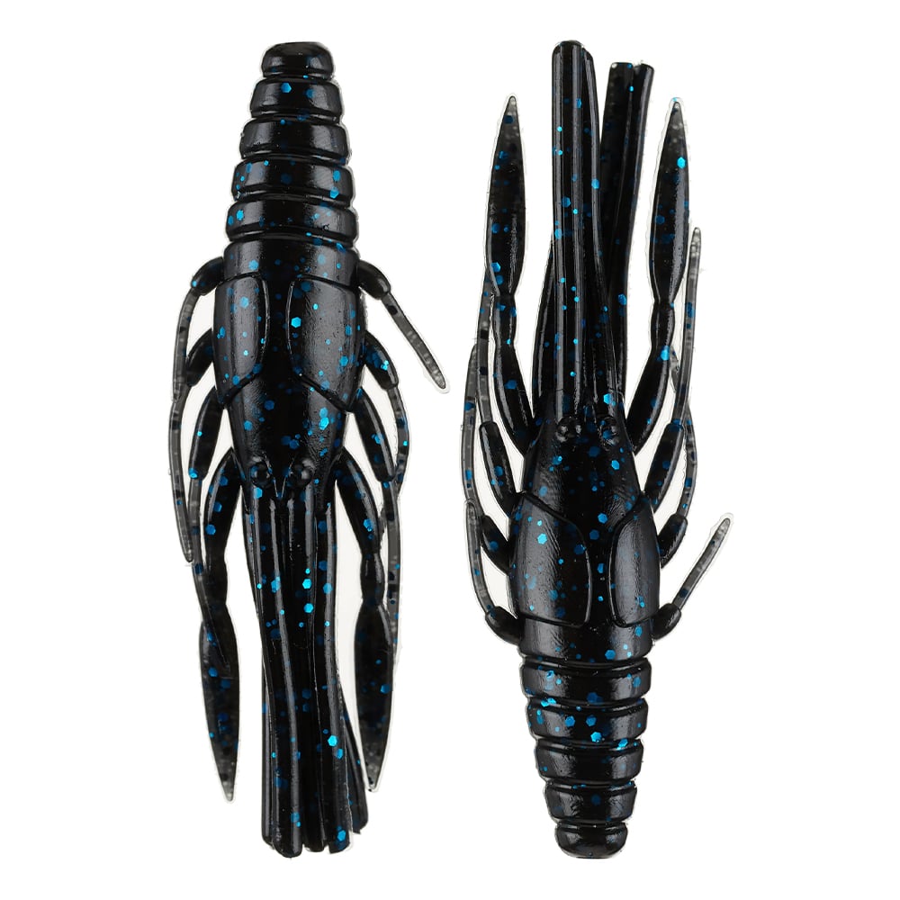 6th Sense Crube Craw Tube 3.0 Black N Blue Flake