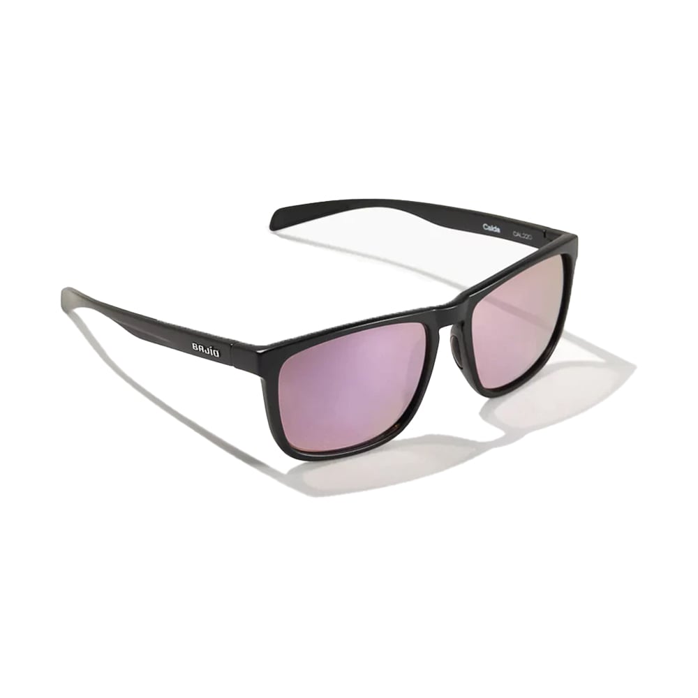 Bajio Calda Sunglasses Black Matte Frame with Rose Mirror