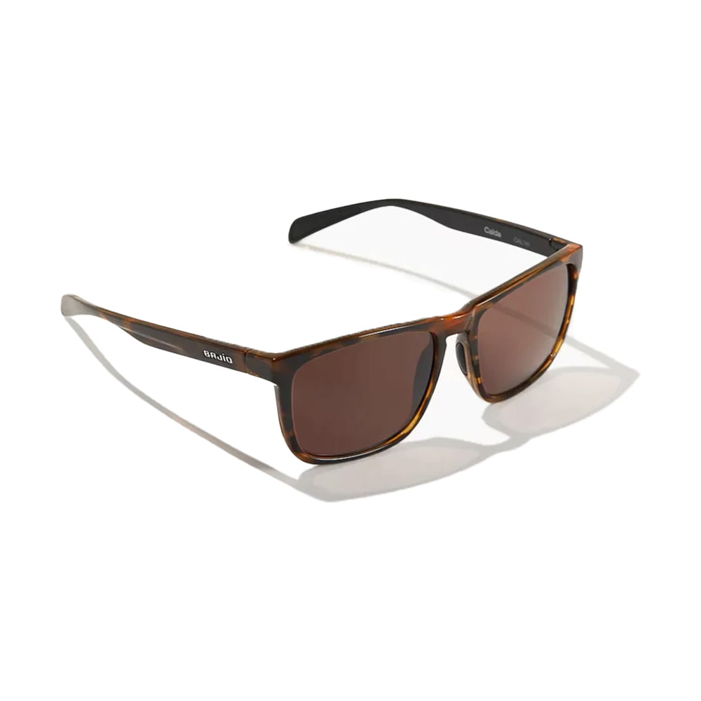 Bajio Calda Sunglasses Brown Tortoise Glass Frame with Copper