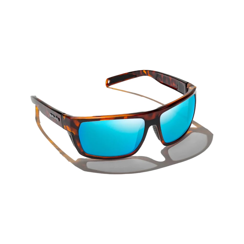 Bajio Palometa Sunglasses Brown Tortoise Matte Frame with Blue Mirror