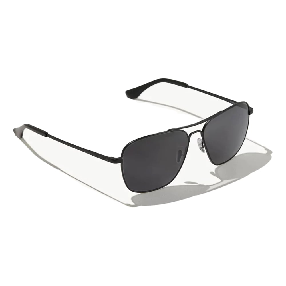 Bajio Snipes Sunglasses Black Matte Frame with Gray