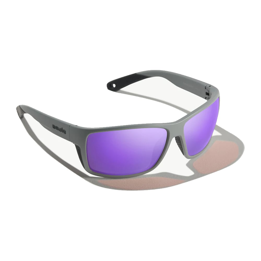 Bajio Sunglasses Bales Beach Gray Matte Violet Mirror