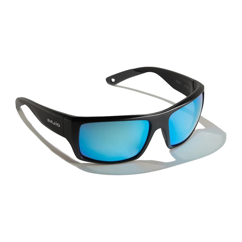 Bajio Sunglasses Nato Black Matte Blue Mirror Polycarbonate Cover