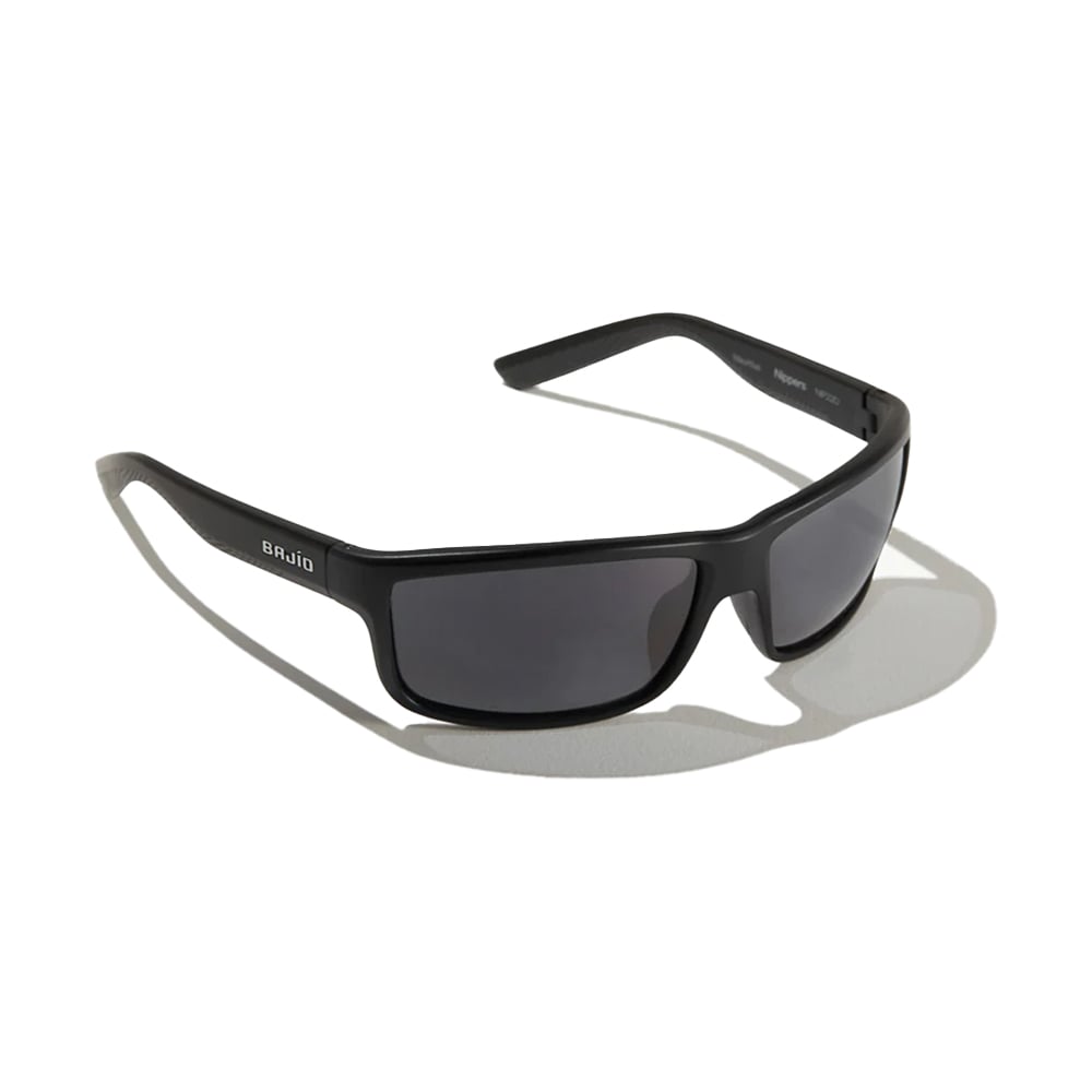 Bajio Nippers Sunglasses Black Matte Frame with Gray