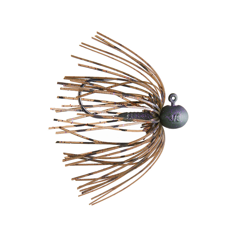 Introducing the Beast Coast L-Metal Open Water Sniper Football Jig, ideal for smallmouth enthusiasts. This jig boasts a brown and black skirt with precise needlepoint and a metal head. Its lifelike strands encircling the head make it irresistible to fish.