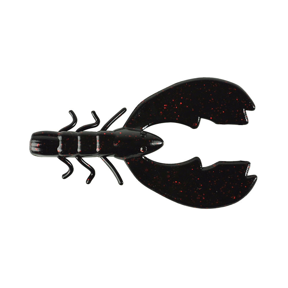 Berkley Powerbait Chigger Craw Black Red Fleck