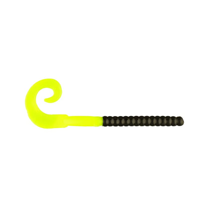 Berkley Powerbait Power Worm 7" Black Chartreuse