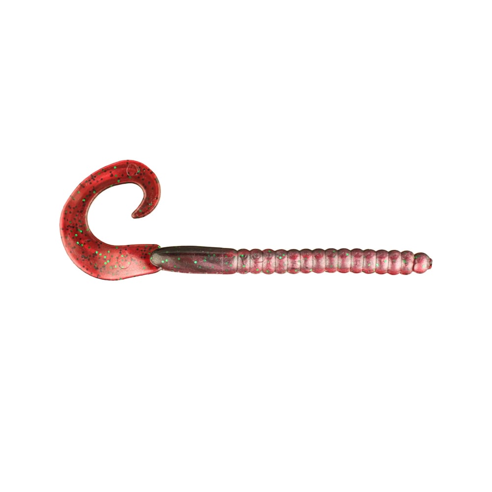 Berkley Powerbait Power Worm 7" Red Shad Green Glitter