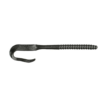 The Berkley Powerbait Power Worm, from Berkley, features a curved hook and a straight, ridged handle. Its dark, slightly textured surface pairs excellently with PowerBait for enhanced fishing success.