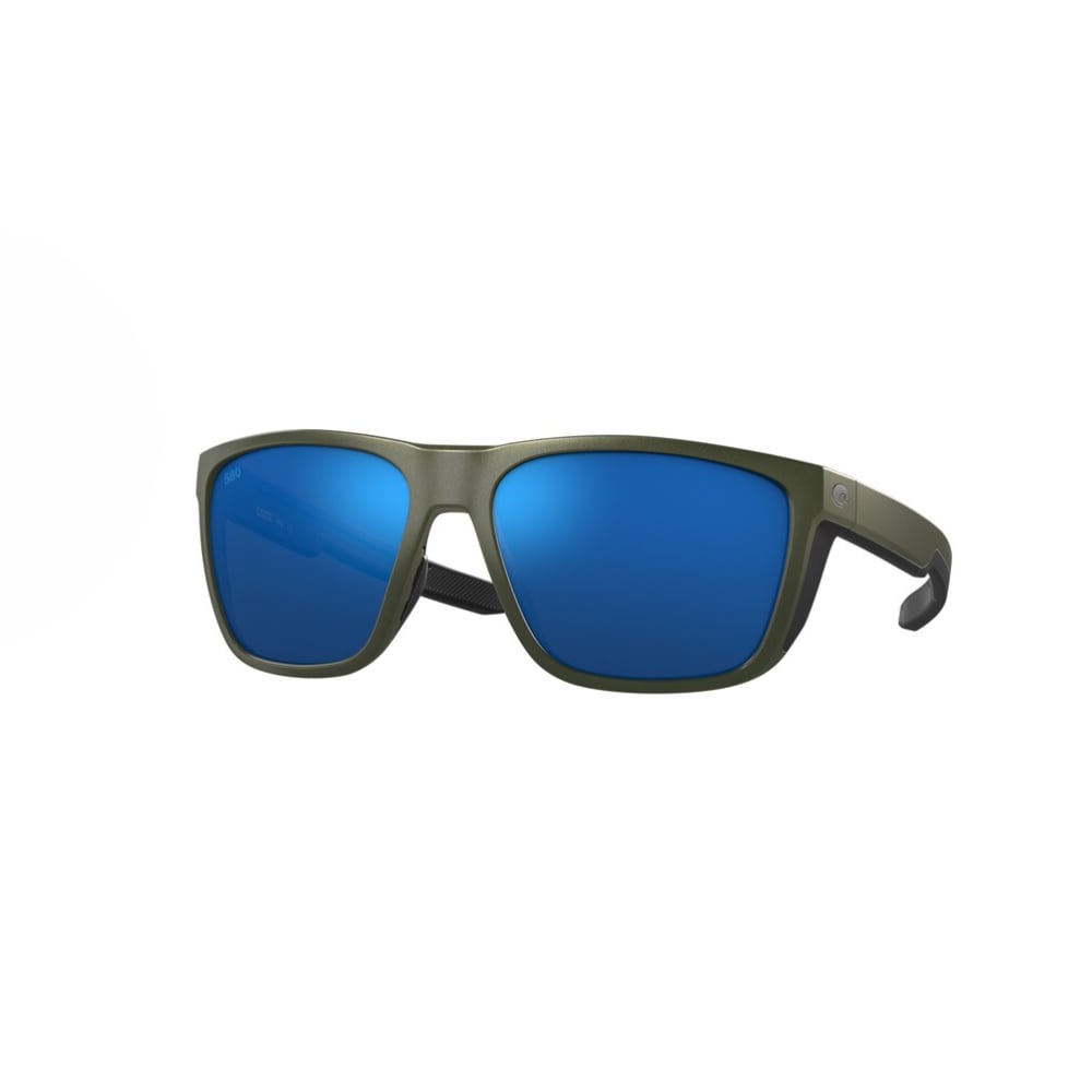 Costa Del Mar Ferg Moss Metallic Sunglasses with Blue Mirror 580G Lens