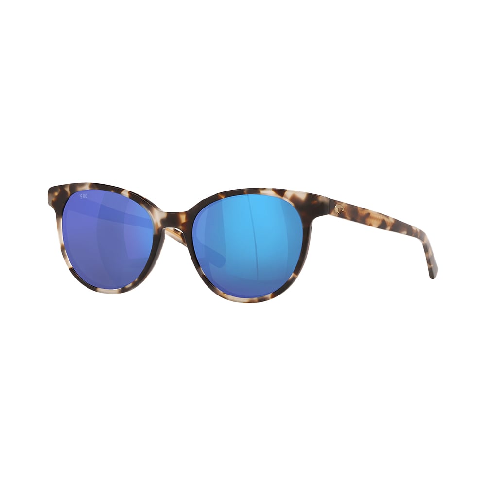 Costa Del Mar Isla Sunglasses Shiny Tiger Cowrie with Blue Mirror