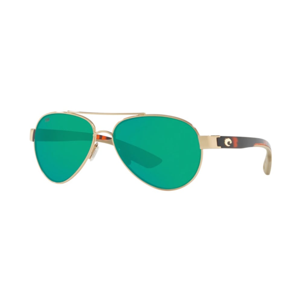 Costa Del Mar Loreto Sunglasses Rose Gold with Green Mirror