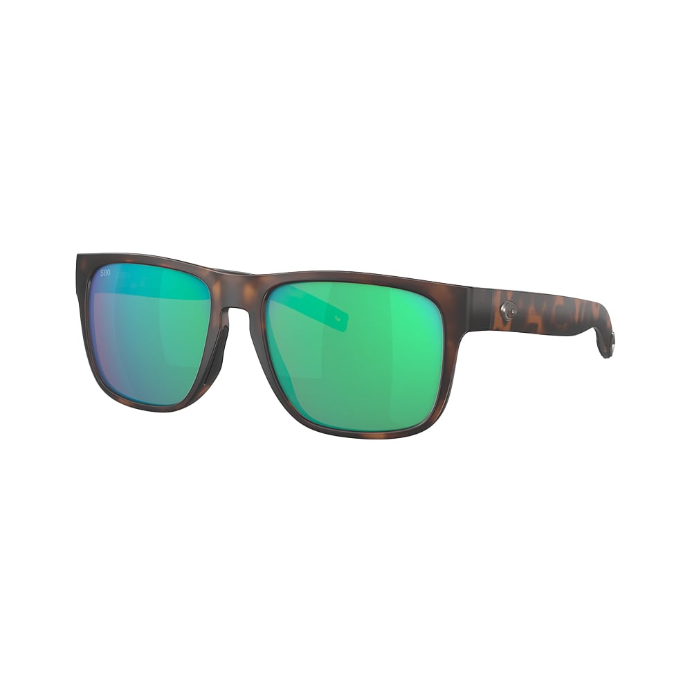 Costa Del Mar Spearo Sunglasses Matte Tortoise with Green Mirror