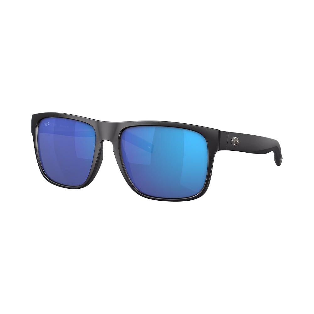 Costa Del Mar Spearo XL Sunglasses Matte Black with Blue Mirror