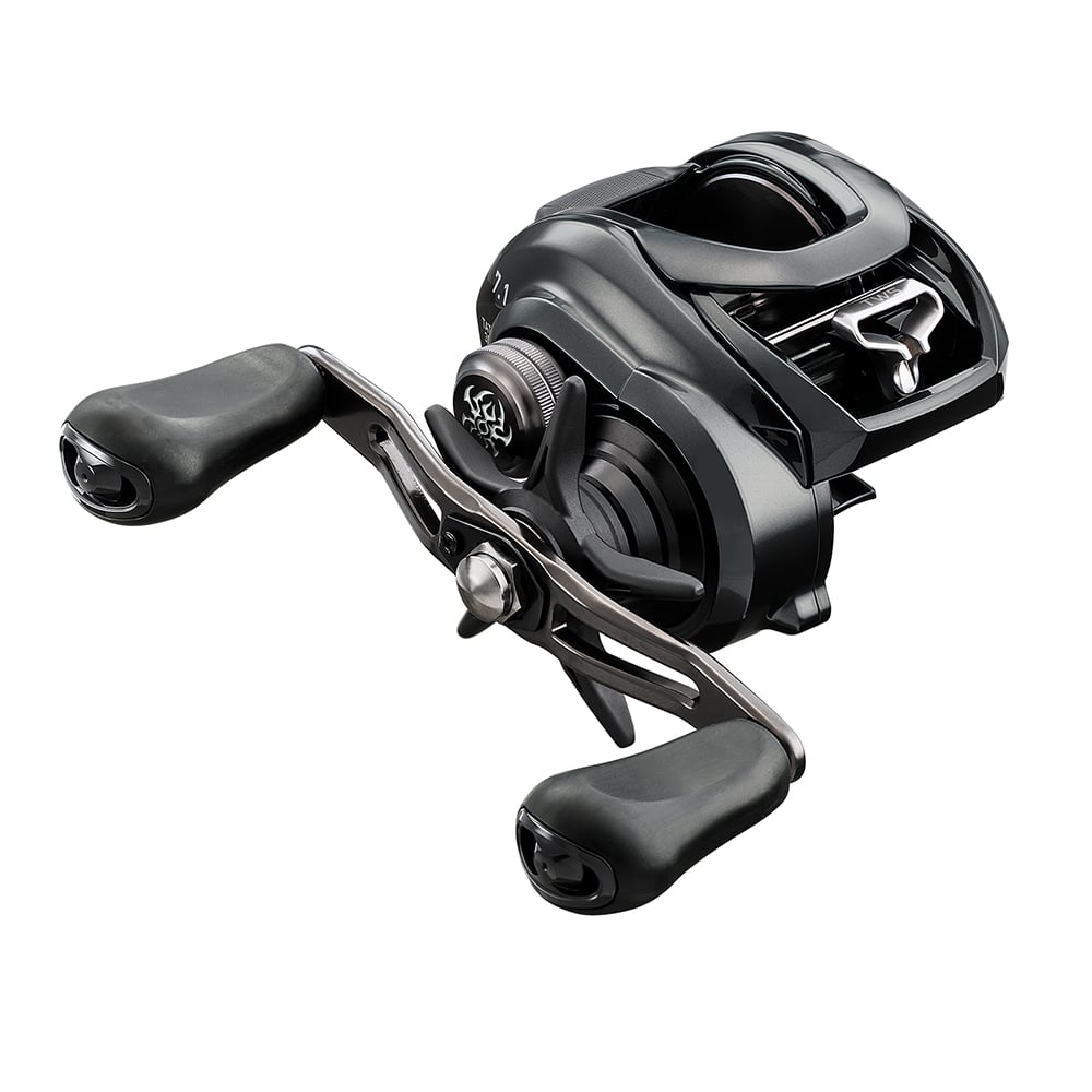 The Daiwa Tatula 300H 6.3:1 Casting Reel (TTU300H) offers a sleek, modern design with a sturdy metal frame, dual handles, and ergonomic grips. Equipped with the T-Wing System for enhanced line control, it provides anglers with exceptional functionality and precision.