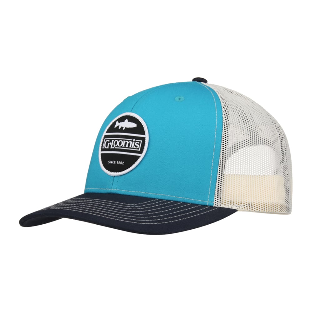 G. Loomis Fish Patch Cap Blue Teal Birch Navy