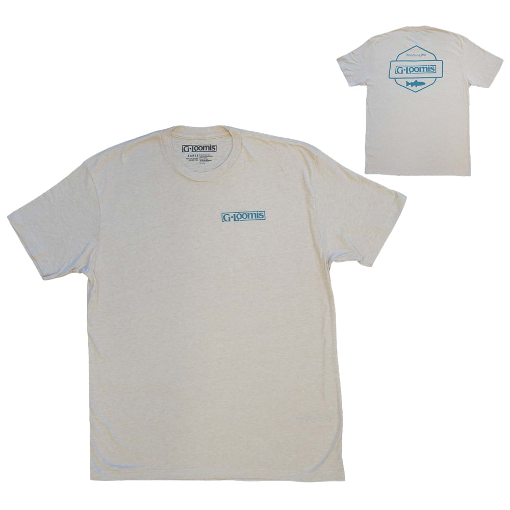 G. Loomis Short Sleeve Graphic Tee Creme Small | GGRAPHTEESSSCM