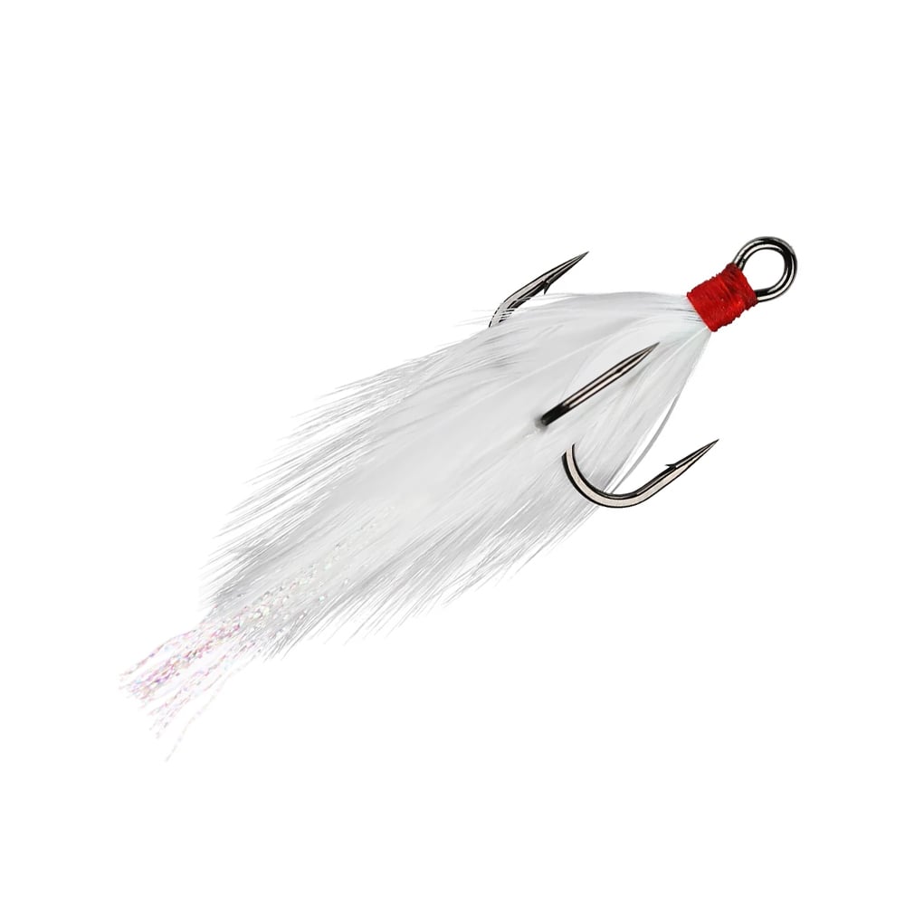 Gamakatsu Feathered Treble Hook White/White