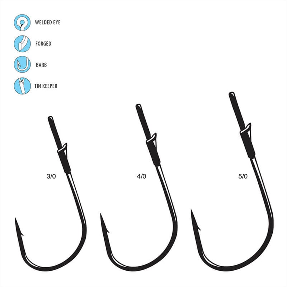 Gamakatsu Heavy Cover Worm Hook with Wire Keeper