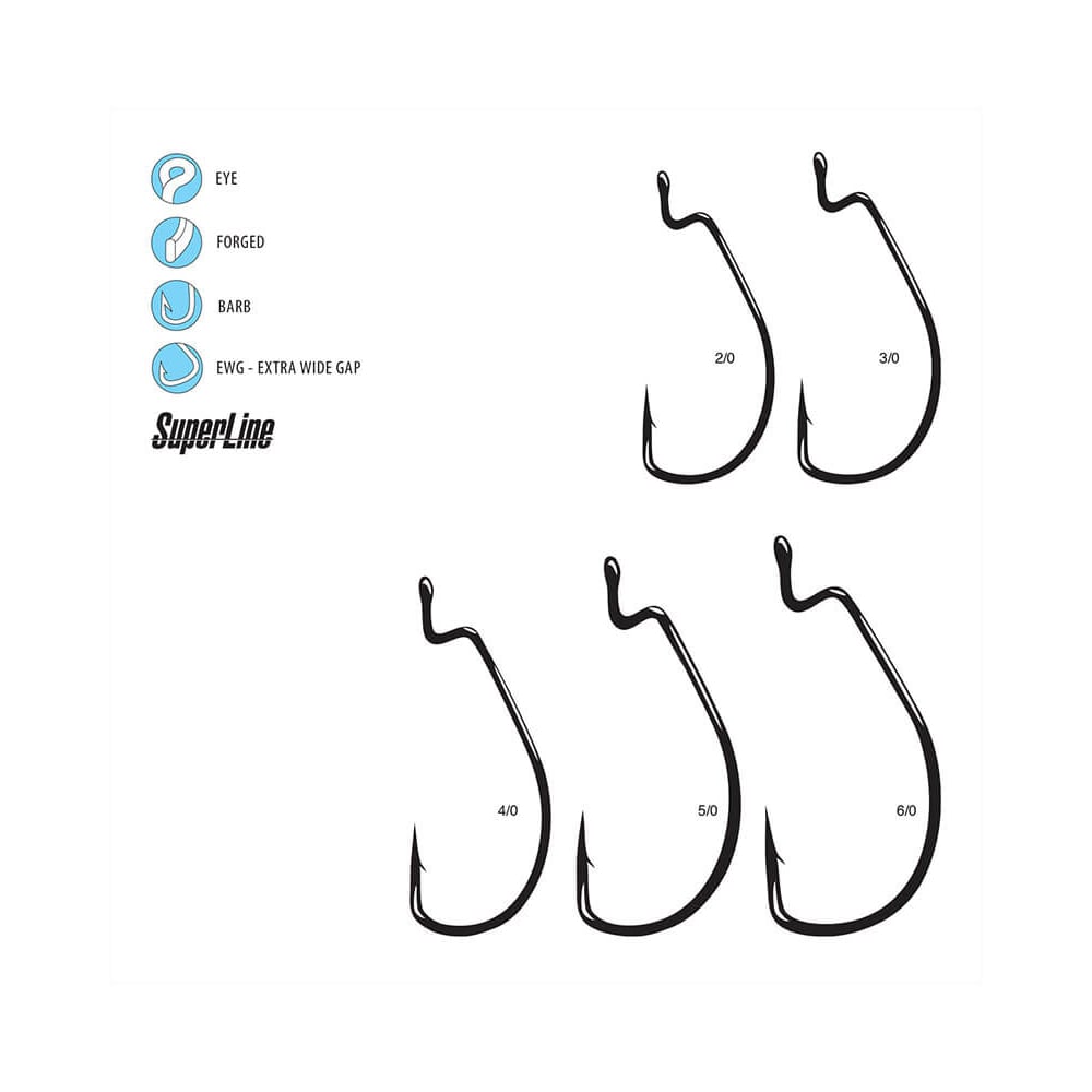 Gamakatsu Superline EWG Hooks Size and Features