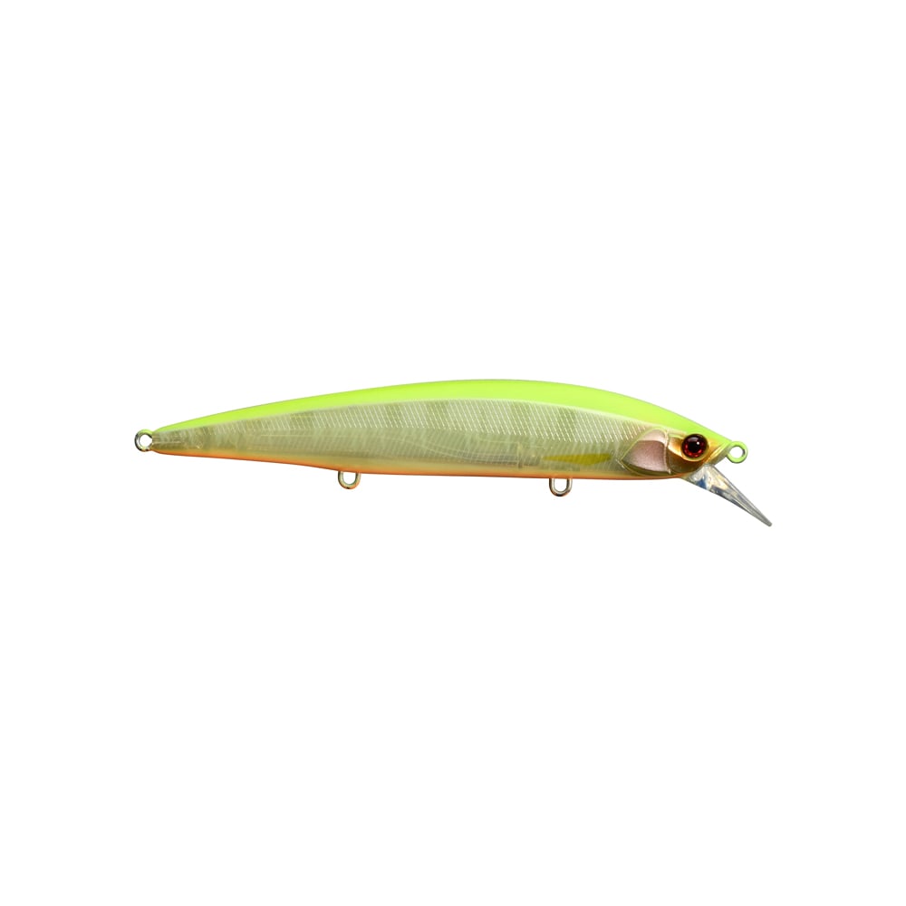 Jackall Rerange 110 Jerkbait Chartreuse Back Pearl