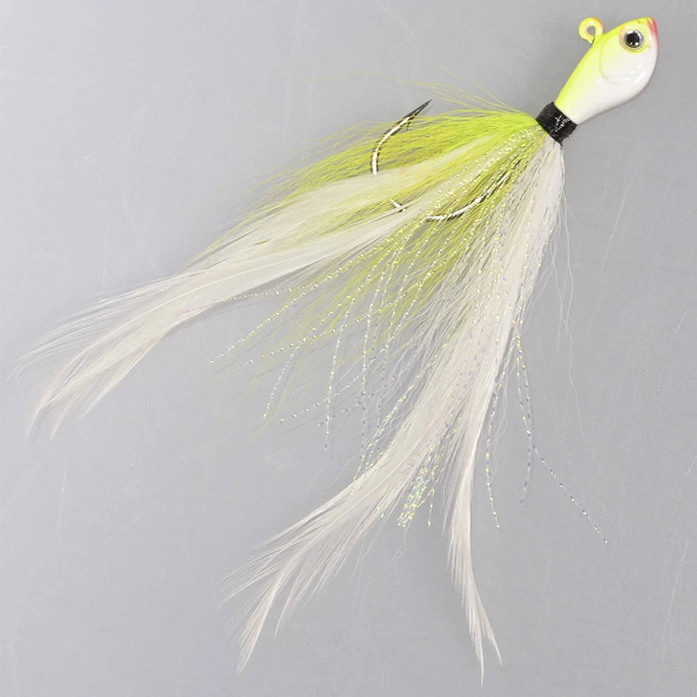 Jenko Fishing Big Wig Magnum Hair Jig Chartreuse Shad