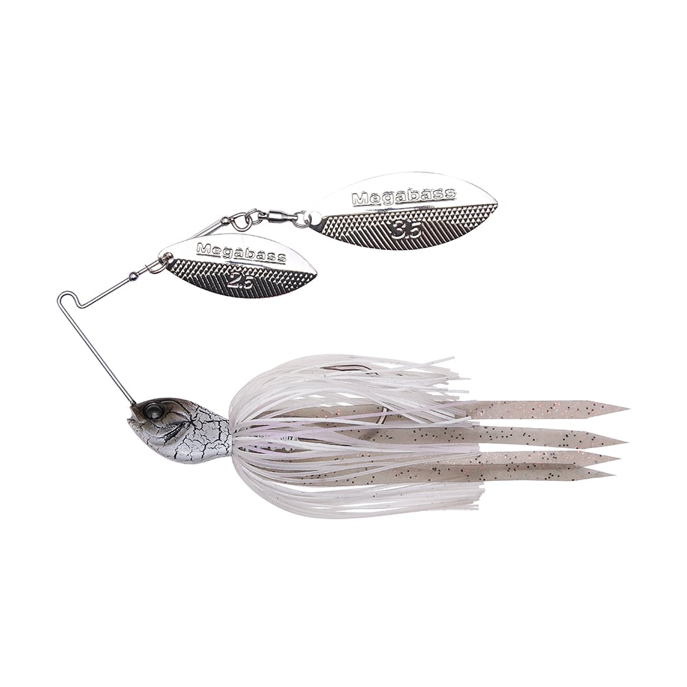 Megabass SV-3 Double Willow Spinnerbait White Python