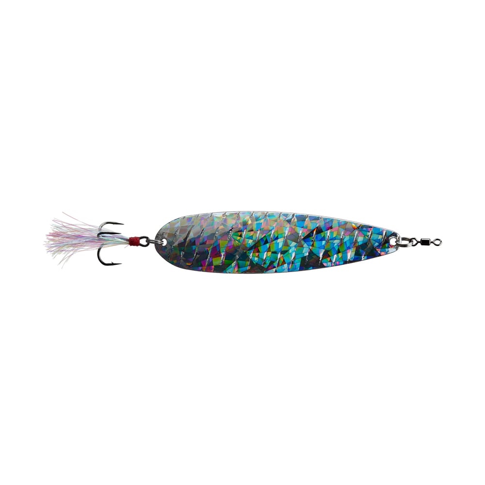 Nichols Lures Lake Fork Flutter Spoon Shattered Glass Hologram Silver