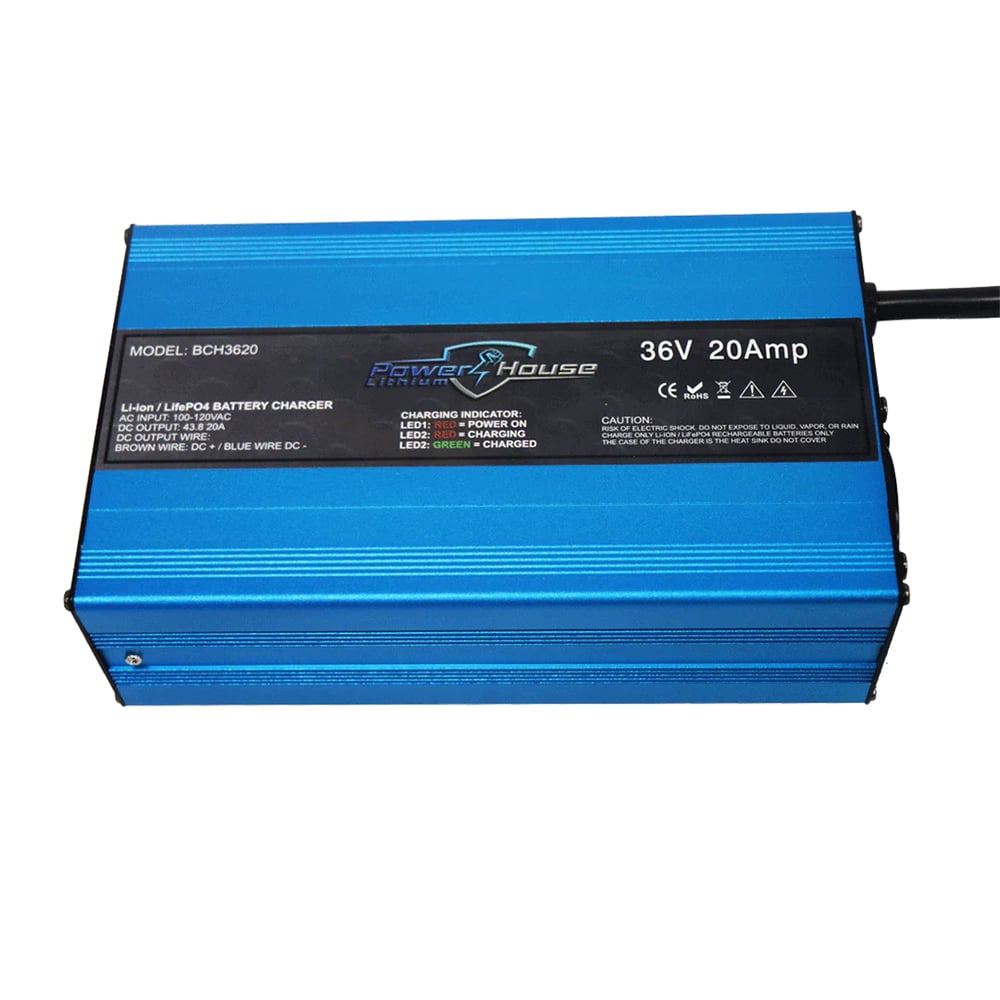 Powerhouse Lithium AC Chargers Non Waterproof 36V 20A