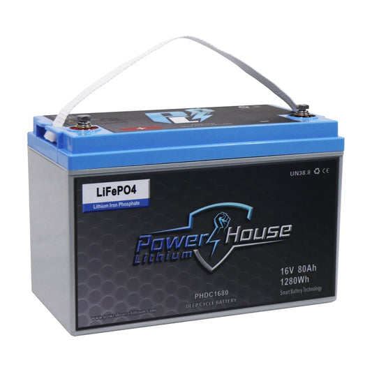 Powerhouse Lithium Deep Cycle Battery 16V 80AH