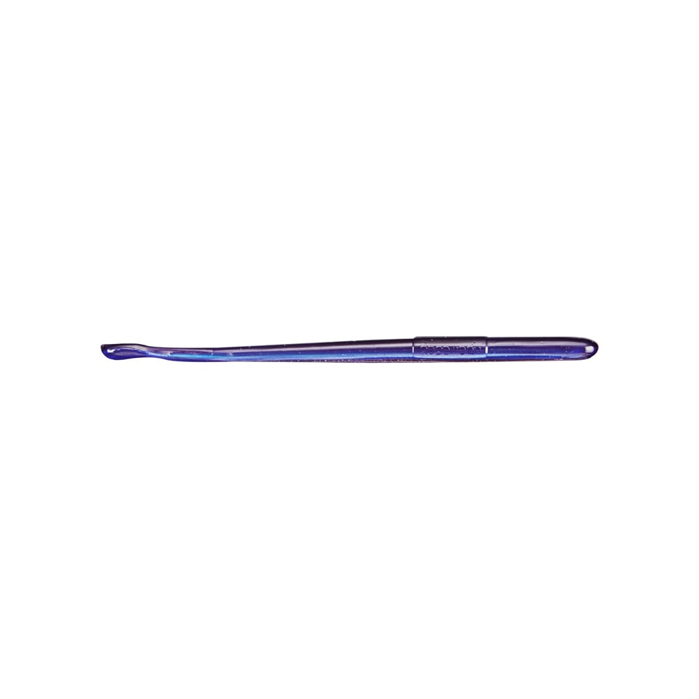 A slender, elongated crochet hook in blue with a smooth handle and a small rounded hook at the tip, specifically crafted for crafting projects. This tool's precision matches the detail of Roboworm Straight Tail Worms by Roboworm, offering finesse similar to triple color pours in your crochet creations.