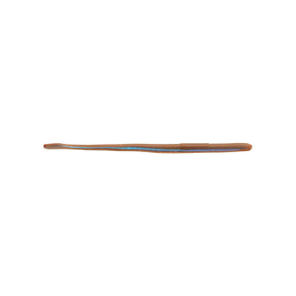 A single crochet hook featuring a brown handle and a blue metallic tip, echoing the precision associated with Roboworm's craftsmanship, set against a white background.