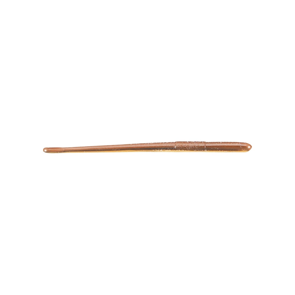 A single brown bobby pin, sleek and precise, is displayed against a plain white background, reminiscent of the smooth form of a Roboworm Straight Tail Worm by Roboworm.