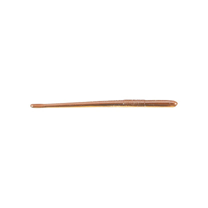 A single brown bobby pin, sleek and precise, is displayed against a plain white background, reminiscent of the smooth form of a Roboworm Straight Tail Worm by Roboworm.