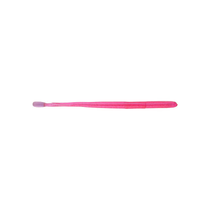 Product Description: A stylish lip brush featuring a pink and purple design with a narrow, flat tip and handle that seamlessly transitions into the brush head, reminiscent of triple color pours. Ideal for precise application of lip products, the Roboworm Straight Tail Worms by Roboworm are neatly isolated on a white background.