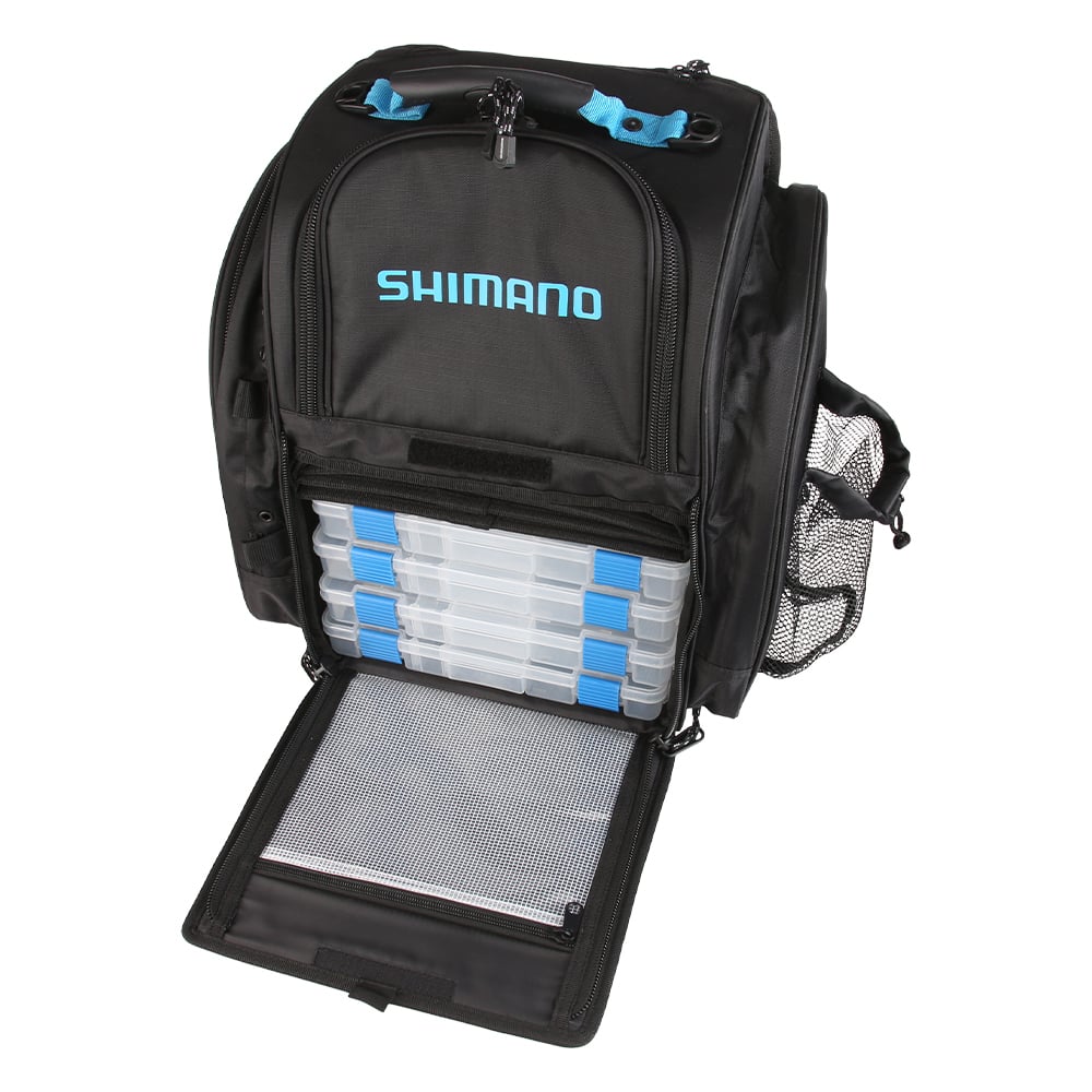 Shimano Blackmoon Backpack Front Load Tackle Backpack - Open