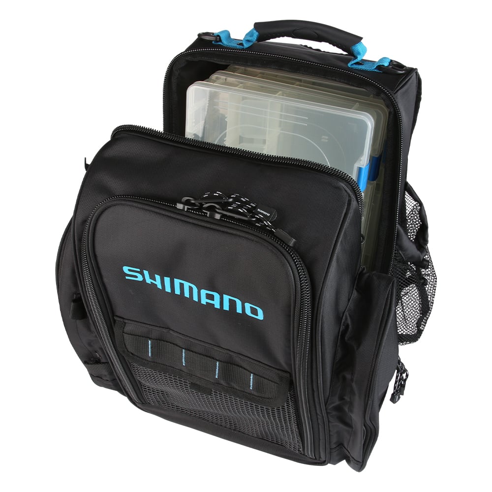 Shimano Blackmoon Backpack Top Load Tackle Backpack - Open