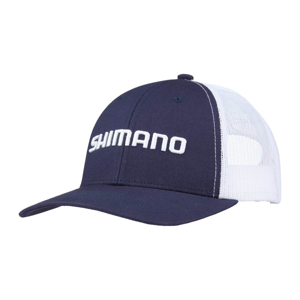 Shimano Logo Trucker Hat Blue Front