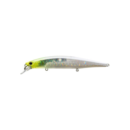 Shimano World Minnow Flash Boost Suspending Jerkbait 115SP Chartreuse Head