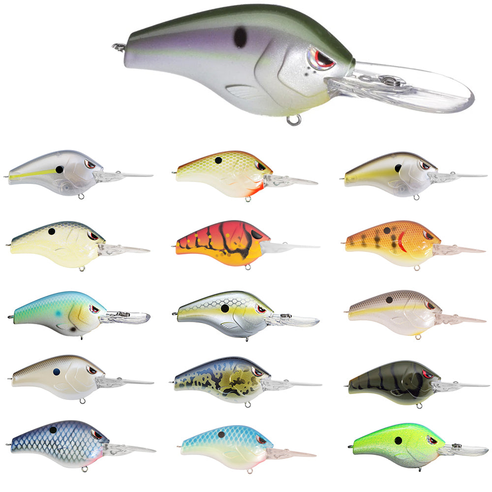 The SPRO Fat Papa 70 Crankbait collection features thirteen vibrant lures, equipped with Gamakatsu treble hooks. These lures boast a variety of colors and patterns, ranging from spots to stripes and realistic fish details, ensuring precision and appeal.