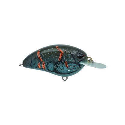 Introducing the Spro Little John 50 Crankbaits by SPRO, expertly designed to resemble a small fish. It features durable Gamakatsu treble hooks, a dark body accentuated with vibrant orange details, and a clear, flat front lip. This lifelike crankbait is exceptional at luring in fish.