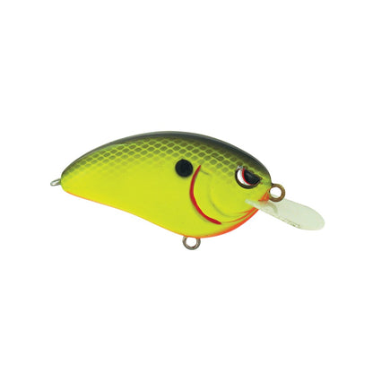 The Spro Little John 50 Crankbaits from SPRO showcase a silent weight transfer system and Gamakatsu trebles, with a vibrant design featuring a green and yellow body, black top, red accents, and a clear lip for diving. Its lifelike fish appearance is enhanced by a simulated eye and scale texture, making it ideal for attracting catches.