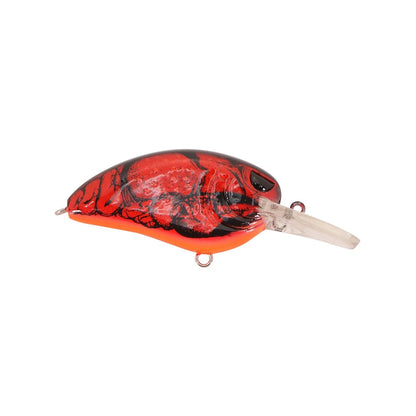 The SPRO Little John MD Crankbaits are a red and black medium diver crankbait with a clear plastic lip, glossy fish-mimicking oval body, and are equipped with Gamakatsu treble hooks for superior reliability.