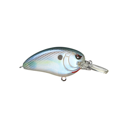 The SPRO Little John MD Crankbaits by SPRO sport a blue and white gradient body with scale pattern, red accents at the front, Gamakatsu treble hooks, and a clear plastic bill. A perfect lure for freshwater fishing that blends functionality with an eye-catching design.