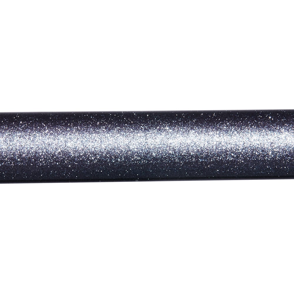 A roll of glittery black vinyl film with a sparkly surface and smooth texture, featuring fine particles that reflect light, resembles the sleek finish of the St. Croix Trout Series Spinning Rod 5'6" Ultra Light 2 Piece crafted from SCII Carbon Fiber by americanlegacyfishing.