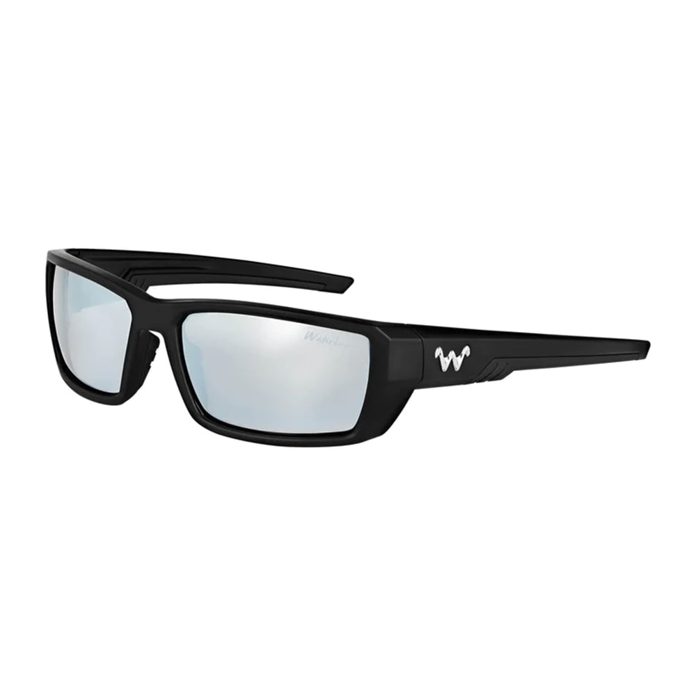 WaterLand Ashor Sunglasses Matte Black Frame with Silver Mirror