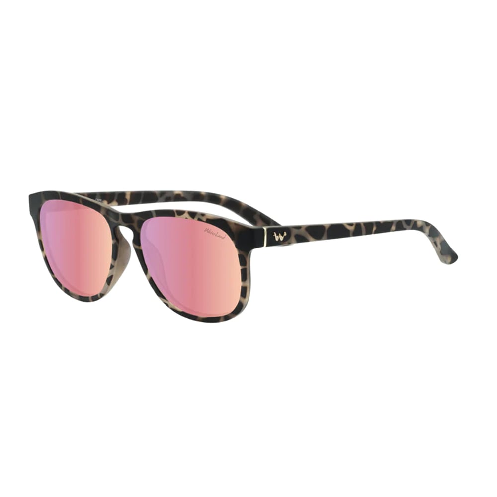 WaterLand Ladi Sunglasses Brown Tortoise Frame with RoseWater Mirror