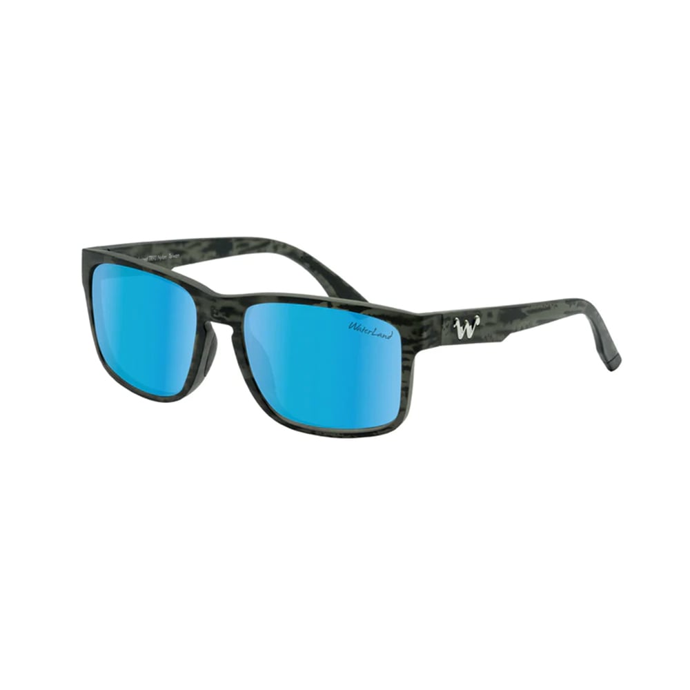 WaterLand Sobro Sunglasses BlackWater Frame with Blue Mirror